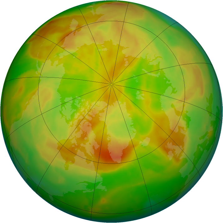 Arctic ozone map for 19 May 2015